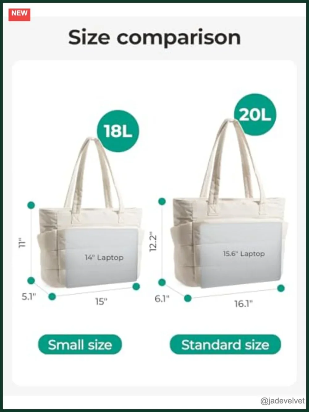 Lightweight Puffy Tote Bag with Compartments Shoulder Handbag Travel Work Gym
